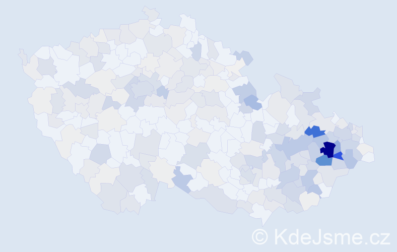 Příjmení: 'Černochová', počet výskytů 1171 v celé ČR
