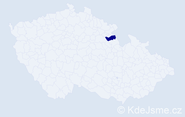 Příjmení: 'Ugurlu', počet výskytů 1 v celé ČR