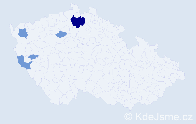Příjmení: 'Maslen', počet výskytů 14 v celé ČR
