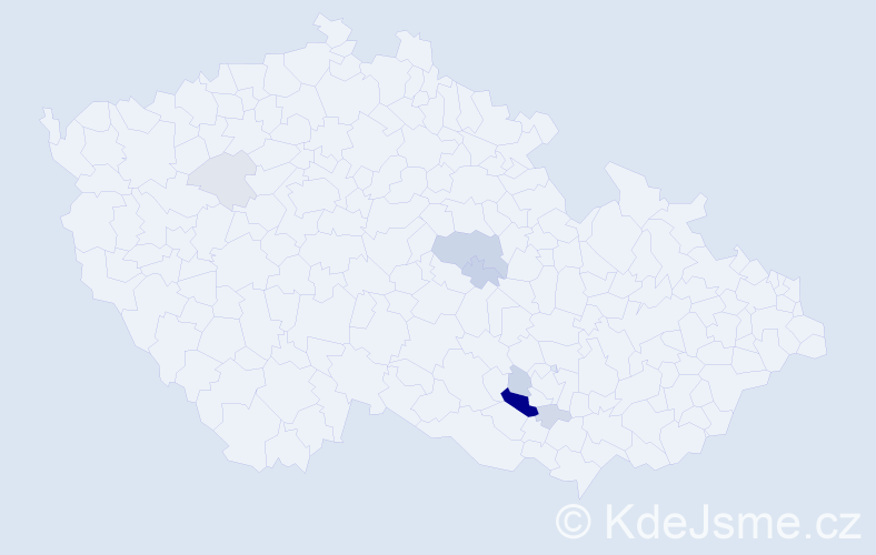 Příjmení: 'Korber', počet výskytů 20 v celé ČR