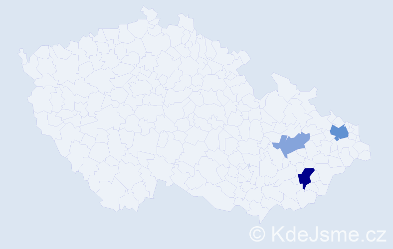 Příjmení: 'Randárová', počet výskytů 7 v celé ČR