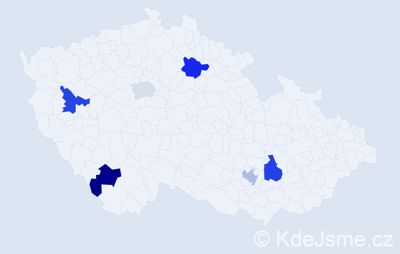 Příjmení: 'Krennová', počet výskytů 6 v celé ČR