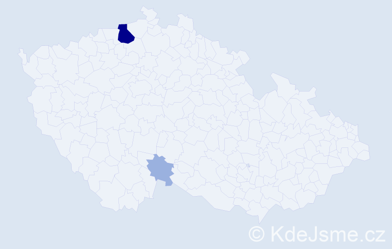 Příjmení: 'Kalamen', počet výskytů 12 v celé ČR