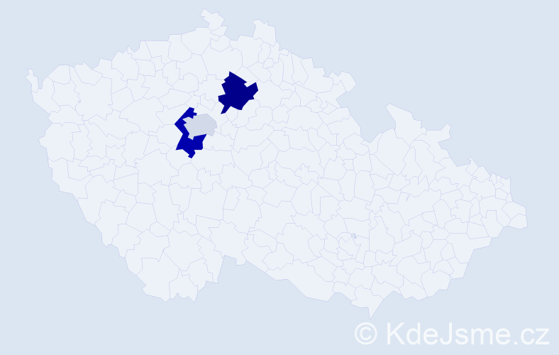 Příjmení: 'Krynytskyy', počet výskytů 5 v celé ČR