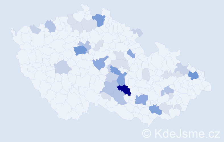Příjmení: 'Pol', počet výskytů 122 v celé ČR