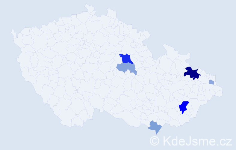 Příjmení: 'Barvič', počet výskytů 16 v celé ČR