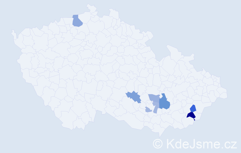 Příjmení: 'Karpinská', počet výskytů 10 v celé ČR
