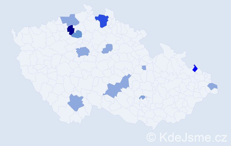 Příjmení: 'Rainer', počet výskytů 33 v celé ČR