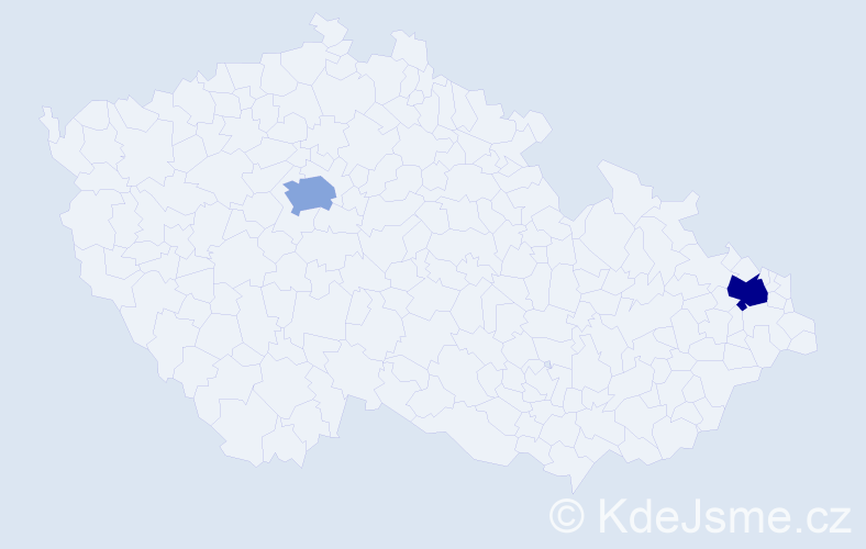Příjmení: 'Kittrich', počet výskytů 9 v celé ČR