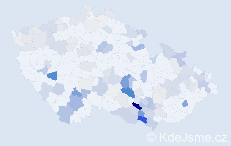 Příjmení: 'Kališová', počet výskytů 426 v celé ČR