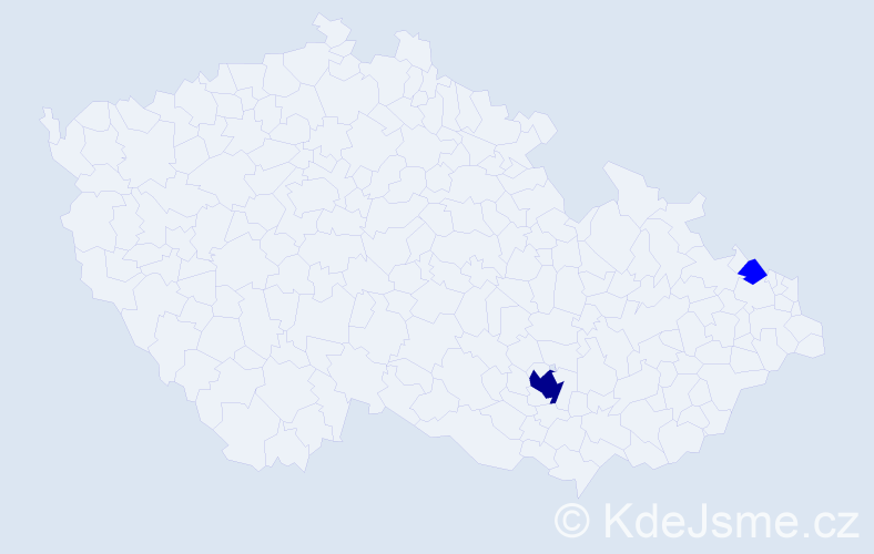 Příjmení: 'Thomisová', počet výskytů 3 v celé ČR