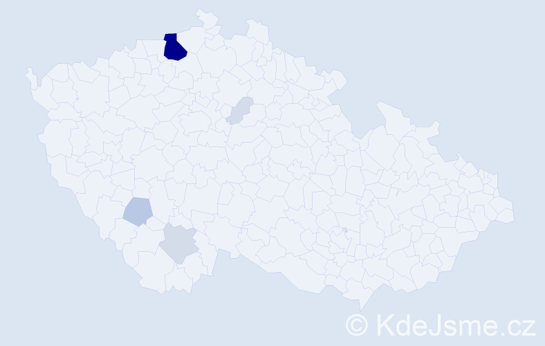 Příjmení: 'Verbná', počet výskytů 22 v celé ČR