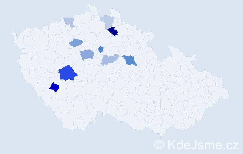 Příjmení: 'Chlebnová', počet výskytů 30 v celé ČR