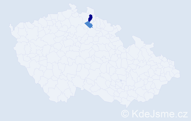 Příjmení: 'Mätzelt', počet výskytů 6 v celé ČR
