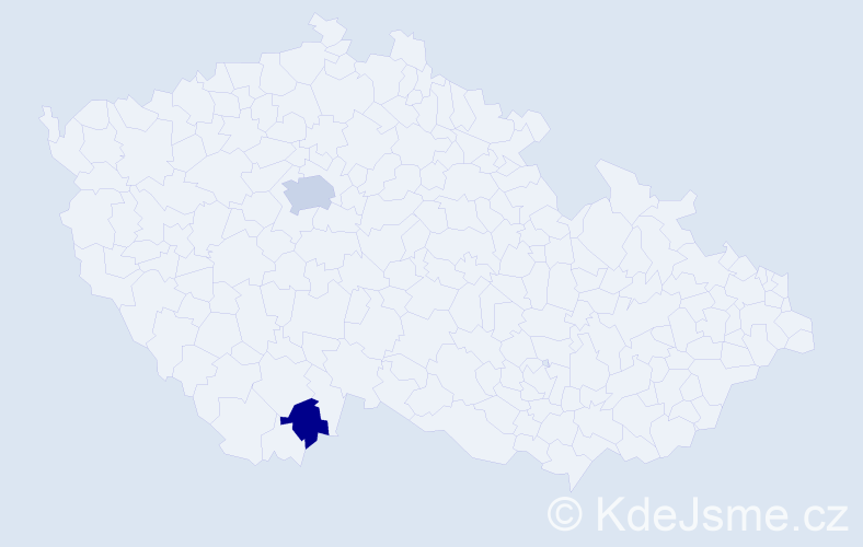 Příjmení: 'Klopf', počet výskytů 4 v celé ČR