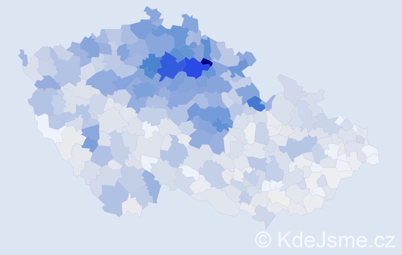 Příjmení: 'Šulc', počet výskytů 3837 v celé ČR