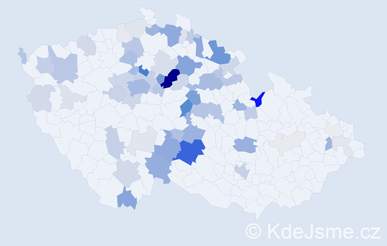 Příjmení: 'Rychetská', počet výskytů 229 v celé ČR