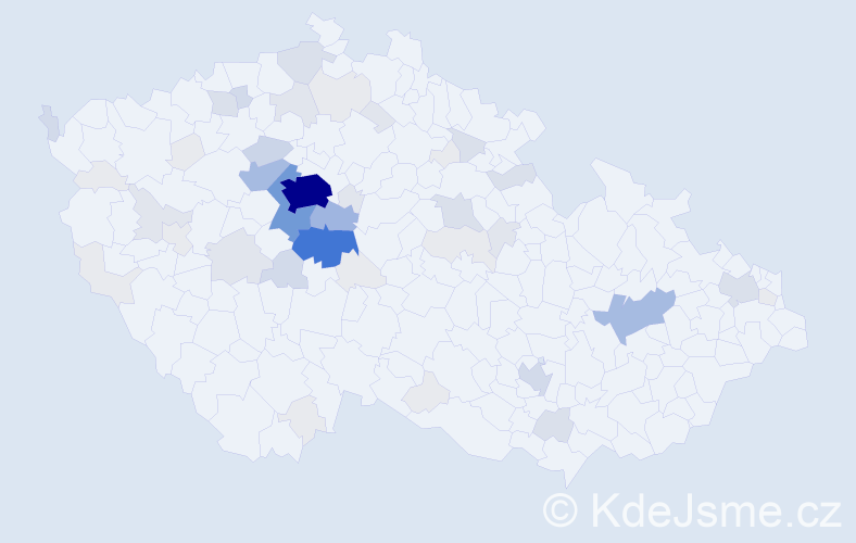 Příjmení: 'Padevět', počet výskytů 221 v celé ČR