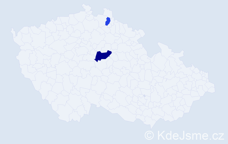 Příjmení: 'Burďáčková', počet výskytů 3 v celé ČR