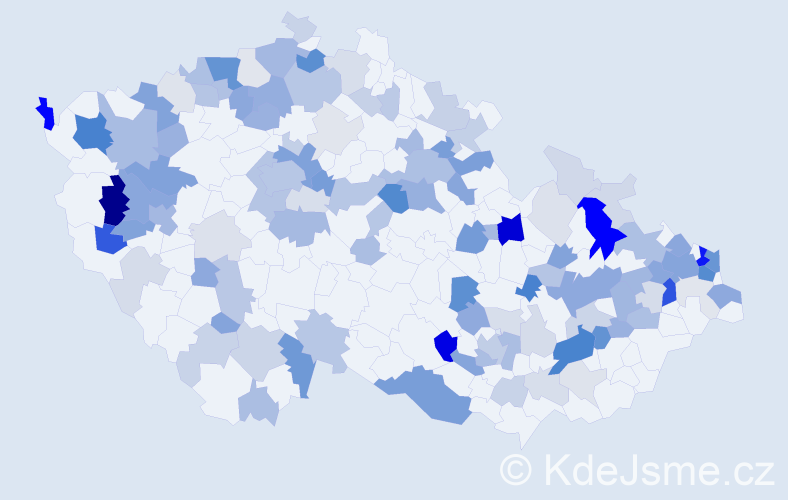 Příjmení: 'Takáč', počet výskytů 359 v celé ČR