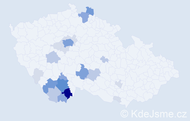 Příjmení: 'Bartizal', počet výskytů 74 v celé ČR