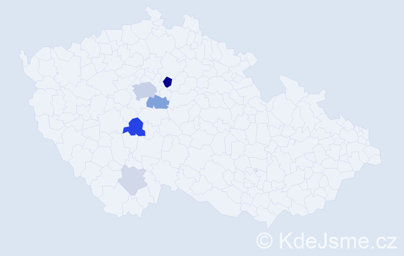 Příjmení: 'Kundrlíková', počet výskytů 16 v celé ČR