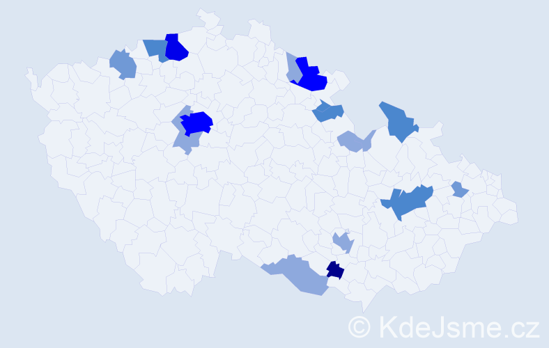 Příjmení: 'Tatai', počet výskytů 44 v celé ČR
