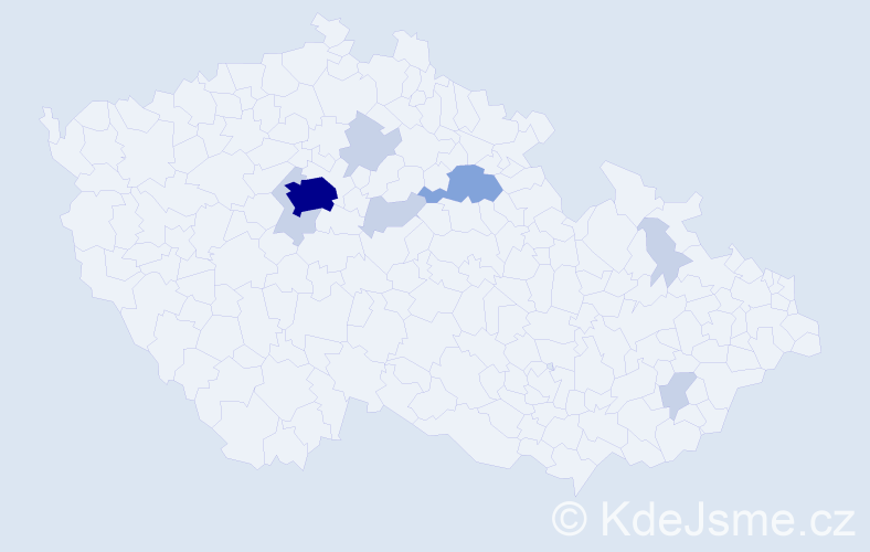Příjmení: 'Domnosilová', počet výskytů 20 v celé ČR
