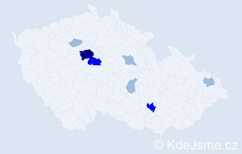 Příjmení: 'Prokipyuk', počet výskytů 14 v celé ČR