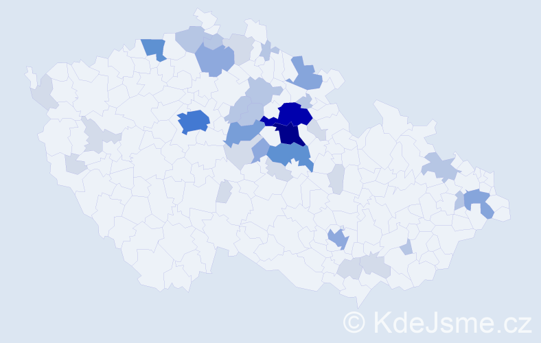 Příjmení: 'Desenský', počet výskytů 109 v celé ČR