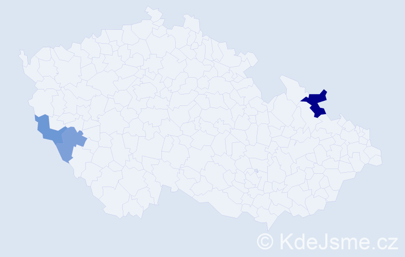 Příjmení: 'Šprinz', počet výskytů 5 v celé ČR