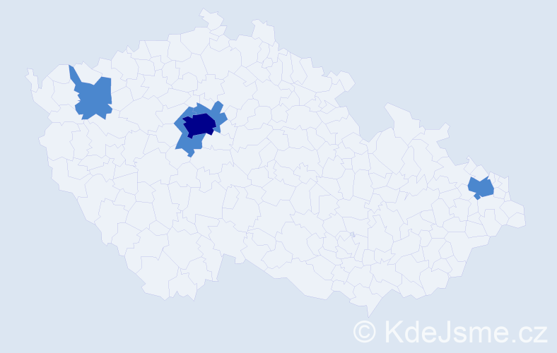 Příjmení: 'Lucková', počet výskytů 7 v celé ČR