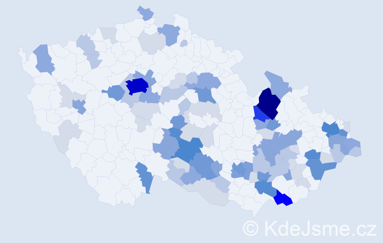 Příjmení: 'Potěšil', počet výskytů 280 v celé ČR