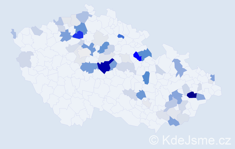 Příjmení: 'Vajgl', počet výskytů 179 v celé ČR