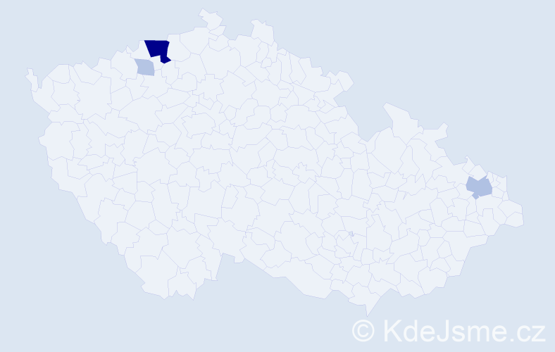 Příjmení: 'Hmilanská', počet výskytů 14 v celé ČR
