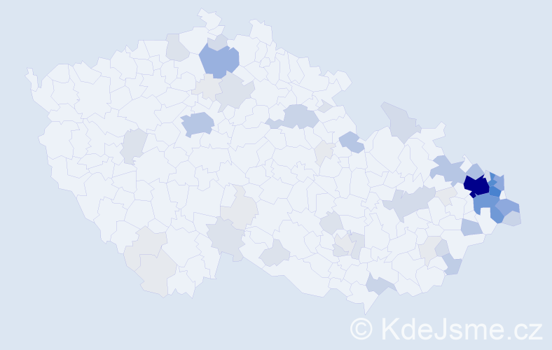Příjmení: 'Olšar', počet výskytů 233 v celé ČR