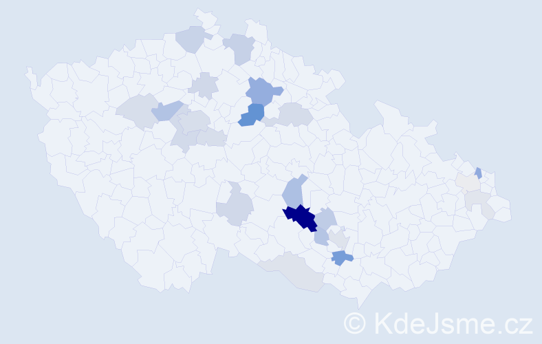 Příjmení: 'Sedmidubská', počet výskytů 63 v celé ČR