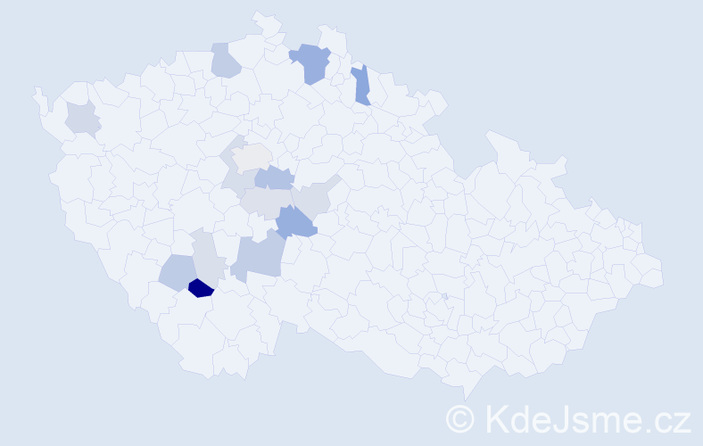 Příjmení: 'Hauzerová', počet výskytů 39 v celé ČR