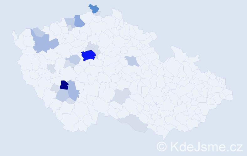 Příjmení: 'Vohryzková', počet výskytů 77 v celé ČR