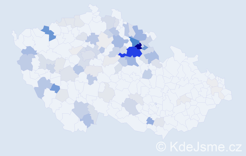 Příjmení: 'Voltrová', počet výskytů 264 v celé ČR