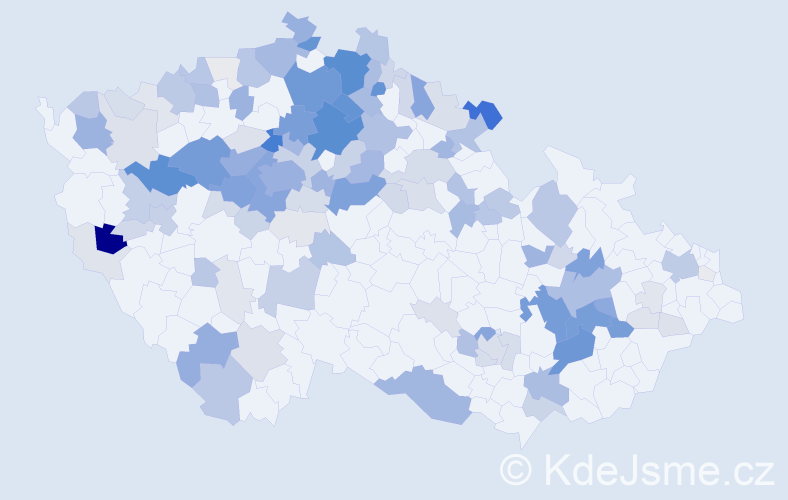 Příjmení: 'Miler', počet výskytů 515 v celé ČR