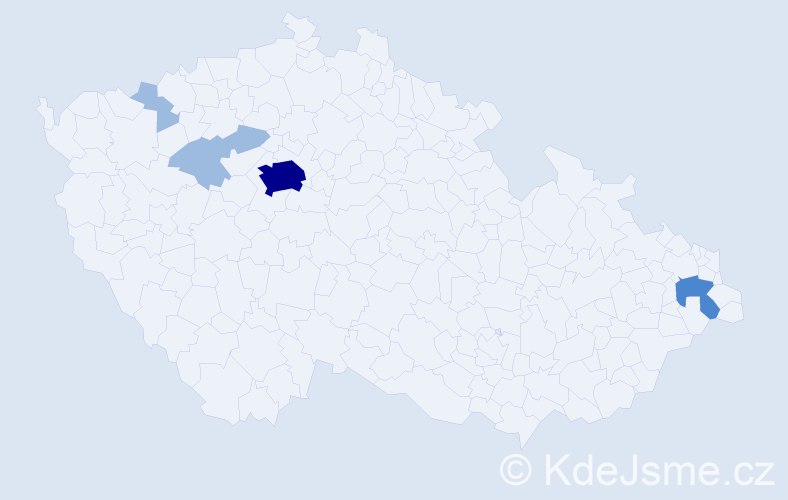 Příjmení: 'Zoltán', počet výskytů 9 v celé ČR