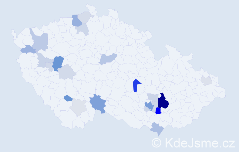 Příjmení: 'Kreutzer', počet výskytů 65 v celé ČR