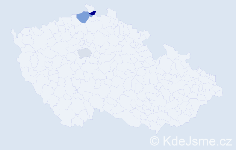 Příjmení: 'Rohde', počet výskytů 7 v celé ČR