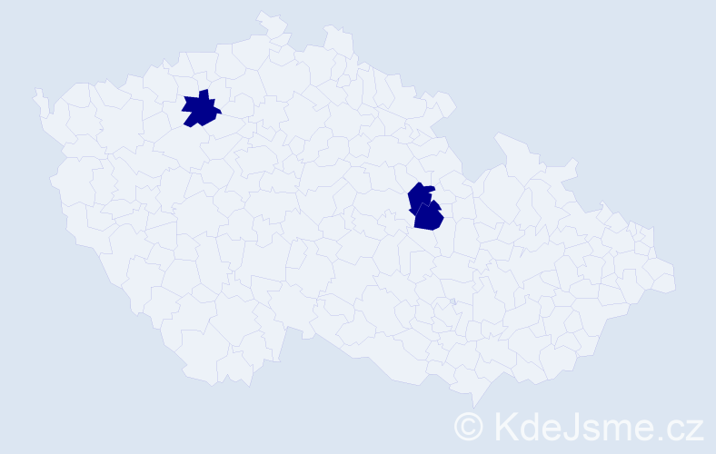 Příjmení: 'Mudrichová', počet výskytů 3 v celé ČR