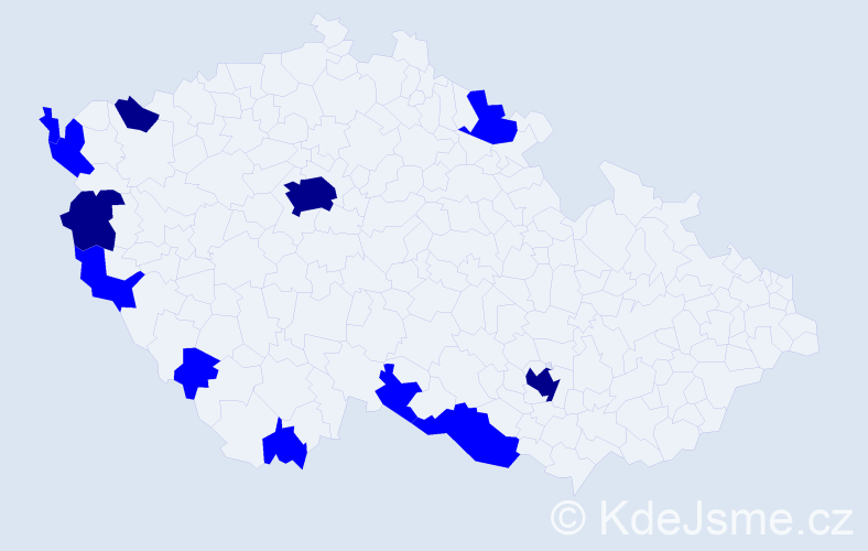 Příjmení: '"Nguyen Hung"', počet výskytů 16 v celé ČR