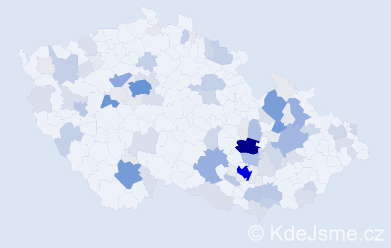 Příjmení: 'Kobylka', počet výskytů 332 v celé ČR