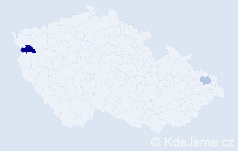 Příjmení: 'Kobeláková', počet výskytů 2 v celé ČR