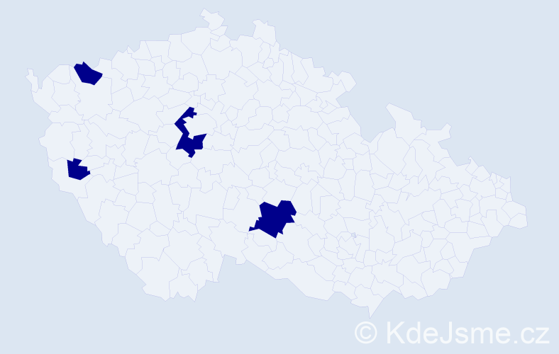 Příjmení: 'Bolfa', počet výskytů 4 v celé ČR