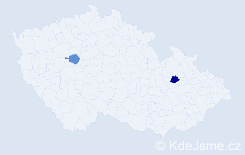 Příjmení: 'Laskiová', počet výskytů 2 v celé ČR